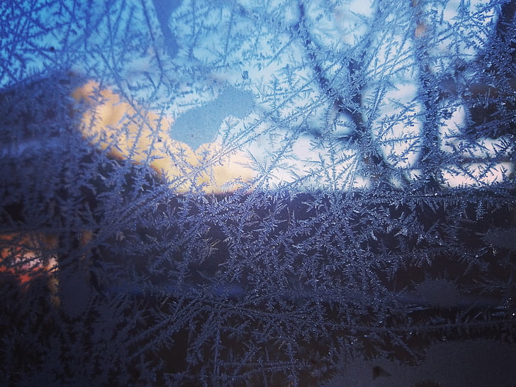 winter, landschap, ijs, glas, Frost