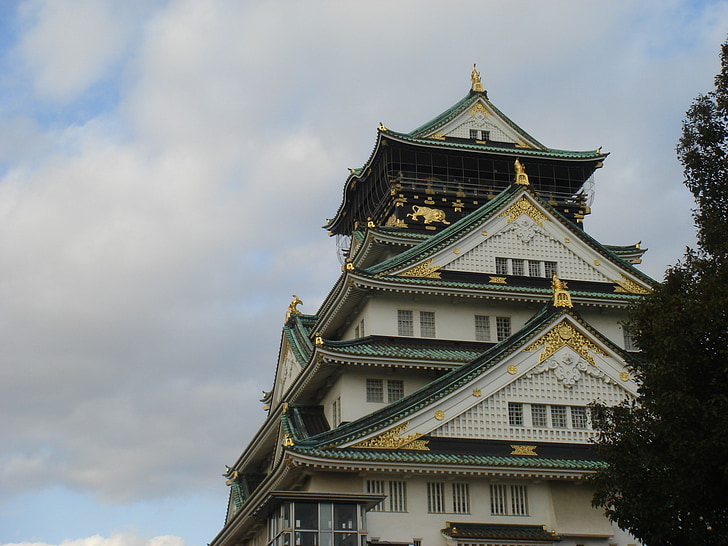 Osaka slott, slottet, himmelen