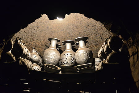 Longshan schwarze Keramik, schwarze Keramik, Brennofen, Keramik-Brennofen