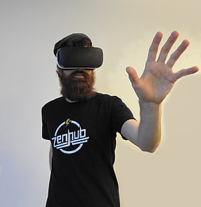 adam, sanal gerçeklik, Samsung dişli, VR, teknoloji, gelecekteki