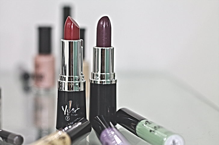 Lippenstift, rot, lila, Lippen, Schönheit, Leidenschaft, Beauty-Produkt