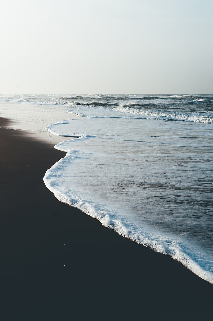 zee, golven, strand, kant, overdag, Oceaan, water