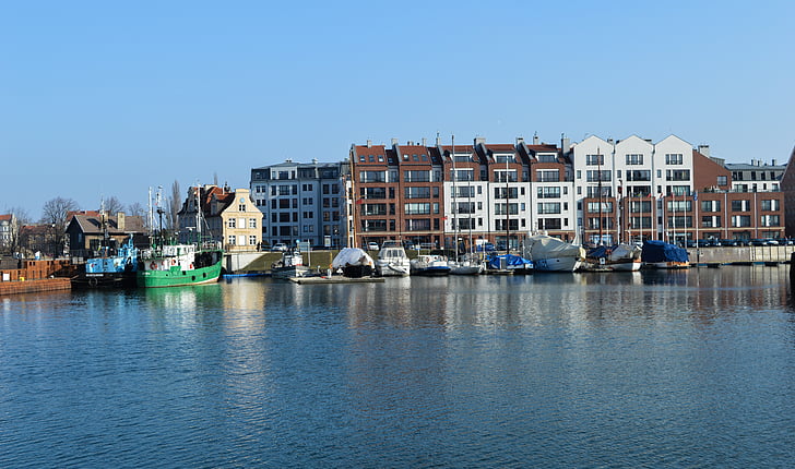 floden, båd, vand, City, Polen, Gdańsk, Harbor