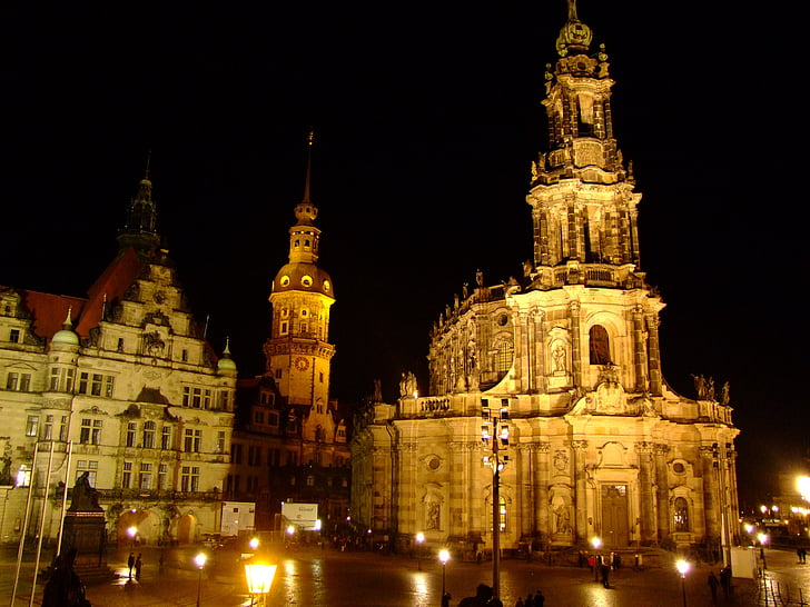 Dresden, historiska centrum, kyrkan, Domkyrkan, lutherska kyrkan, religion, gamla
