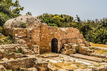 hamam, ottomanska, arkitektur, förblir, Paphos, Cypern