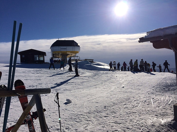 σκι, χιόνι, ηλιακή, Idre, βουνό, χιονοδρομικό κέντρο, Σουηδία