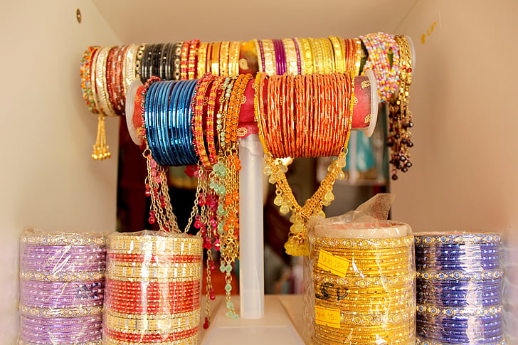 indienne, vêtements, bracelets Indiens, vêtements, femelle, mode, costume
