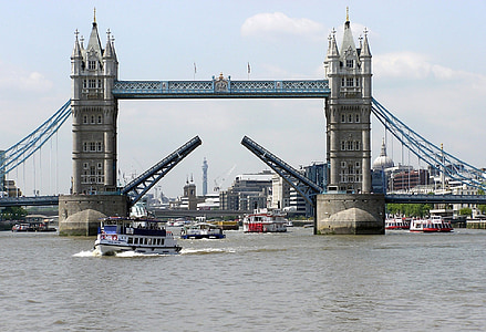 Temze, folyó, történelmi, Landmark, építészet, emelt felvonóhíd, London