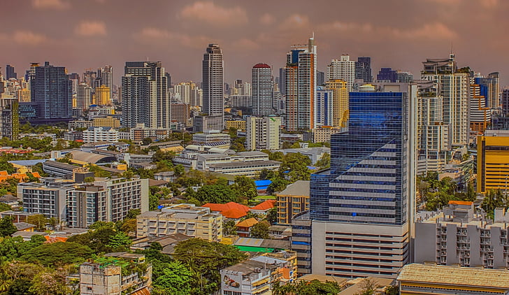 Bangkok, Thailand, Kota, ibukota thailand, Singapura, pencakar langit
