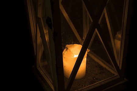 noč fotografijo, daljša izpostavljenost, sveča, pereč, luči, noč, razsvetljava