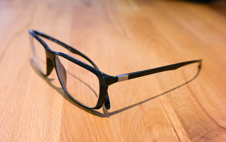 glasses, ray ban, black, sehhilfe, eyeglasses, single Object, wood - Material