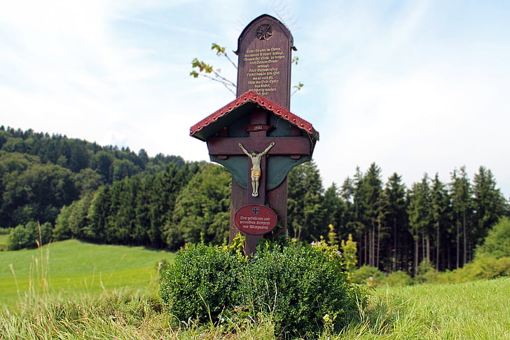 Holz, Wayside Kreuz, Kreuz, Gedenkstätte, Krieg, Erster Weltkrieg, Holzkreuz