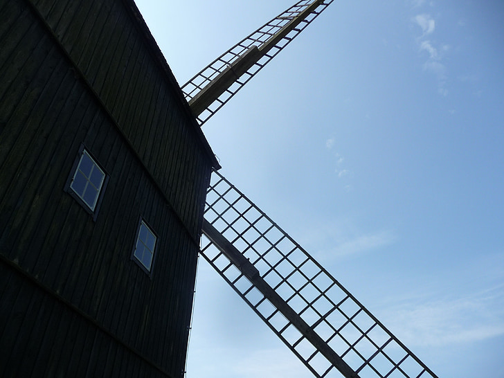 windmolen, gebouw, molen, vleugel, historisch, hemel, oude molen