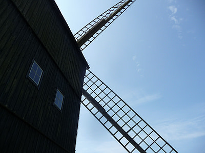 windmill, building, mill, wing, historically, sky, old mill