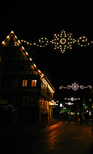 decoração de Natal, espírito de Natal, Dezembro de, noite, à noite, atmosfera, cidade pequena