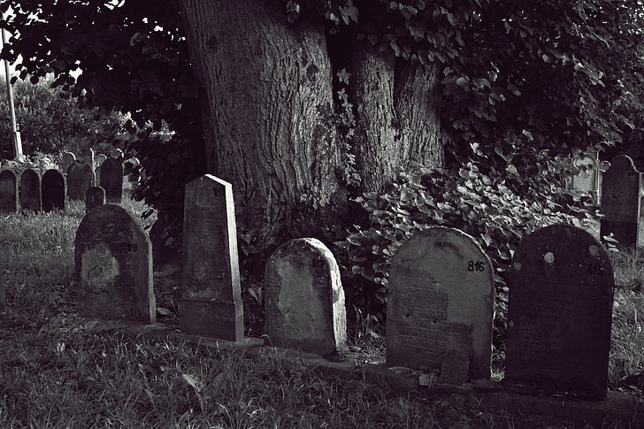 Cementerio, judía, lápida mortuoria, piedra sepulcral, sepulcro, muerte, espeluznante