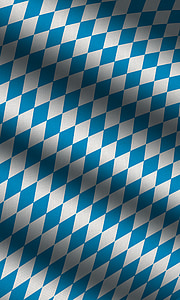 Bawaria, Flaga, niebieski, Niemcy, Flaga Bawarii, biały niebieski, biały