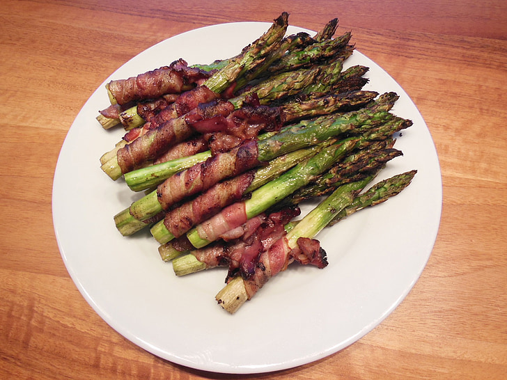 asparagus, bacon, grill, barbecue, food, tasty