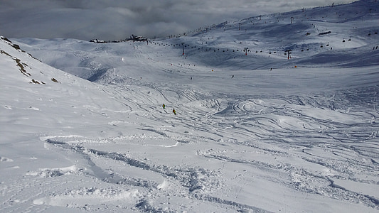 esqui, desportos de inverno, neve, Inverno, Alpina, elevador, estrada de ferro de montanha