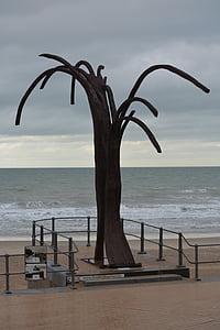 monument, kunstverk, Oostende, sjøen