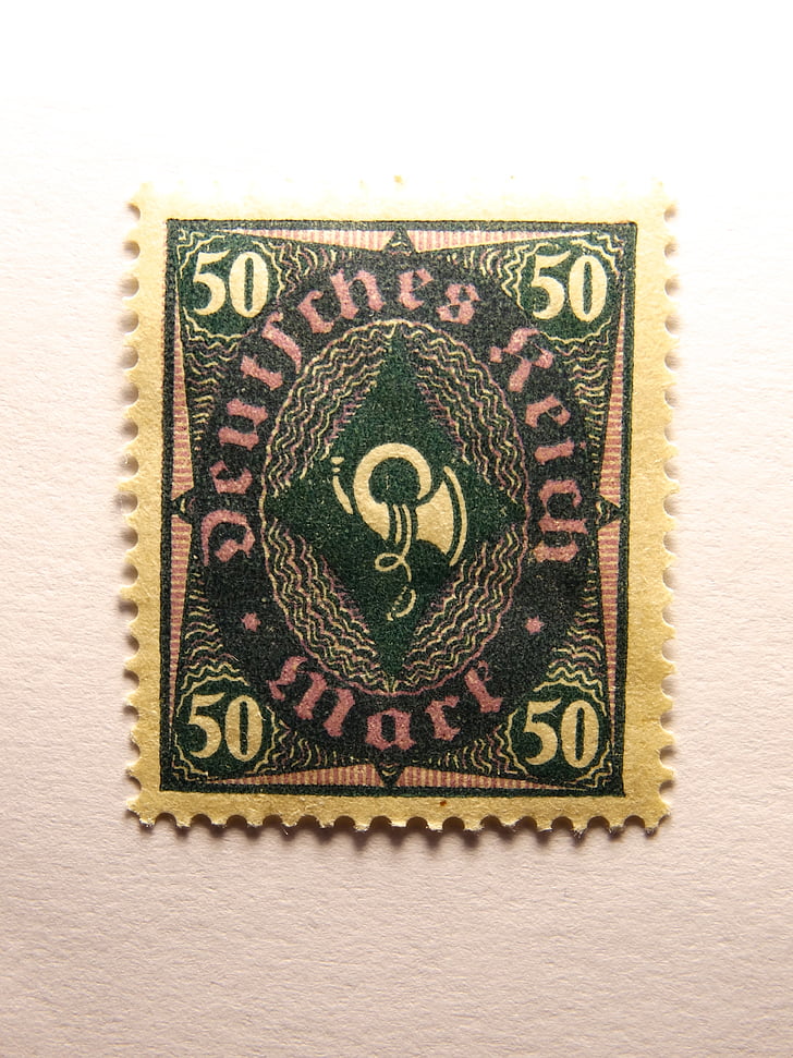 stamp, post, reichsmark, germany