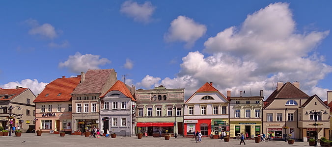 Lengyelország, DARLOWO, Darłowo, piactér, építészet, Európa, híres hely