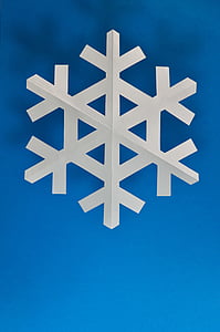 Papier, Origami, Hintergrund, Schneeflocke, Schnee, Weihnachten, Dekoration