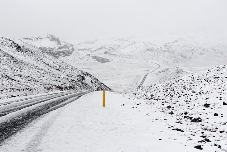 χιόνι, ανώτατο όριο, που καλύπτονται, δρόμος, κοντά σε:, βουνό, της ημέρας