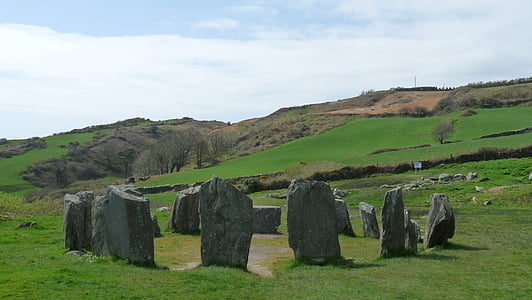 anillo de piedra, Irlanda, hierba, Turismo, Parque, hermosa, roca