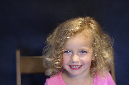 küçük kız, Fotoğraf, sarışın, mavi gözlü