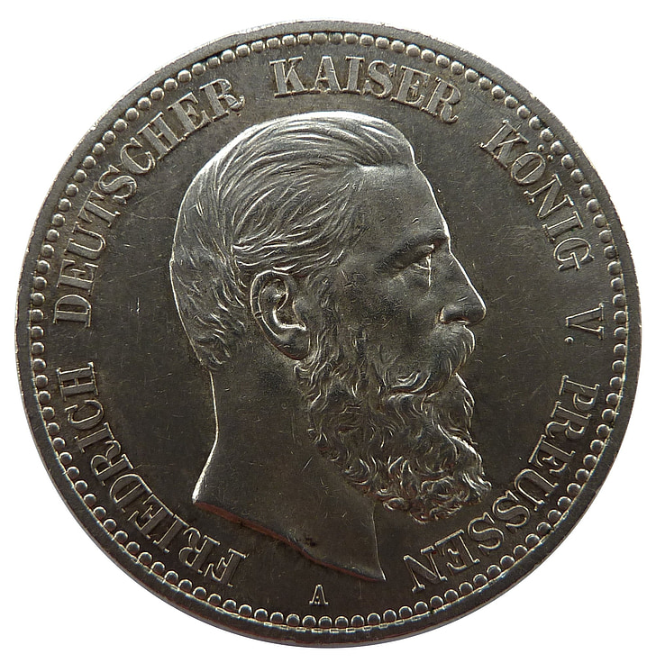 Mark, Friedrich, Preussen, mønt, penge, valuta, erindringsmønter