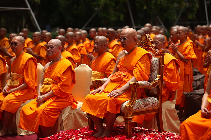 Aukščiausioji patriarchas, šventykla, Budistai, patriarchas, kunigai, vienuolis, oranžinė