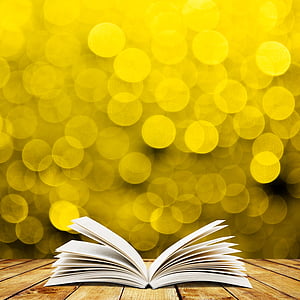 Bokeh, knjiga, Tablica, žuta, pozadina, obrazovanje, književnost