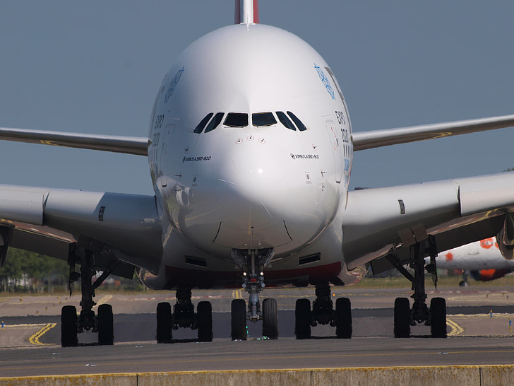 Emirates, Airbus a380, fly, fly, flyvemaskine, lufthavn, jet