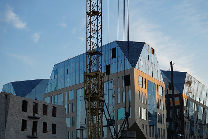 construction, building, home construction, crane