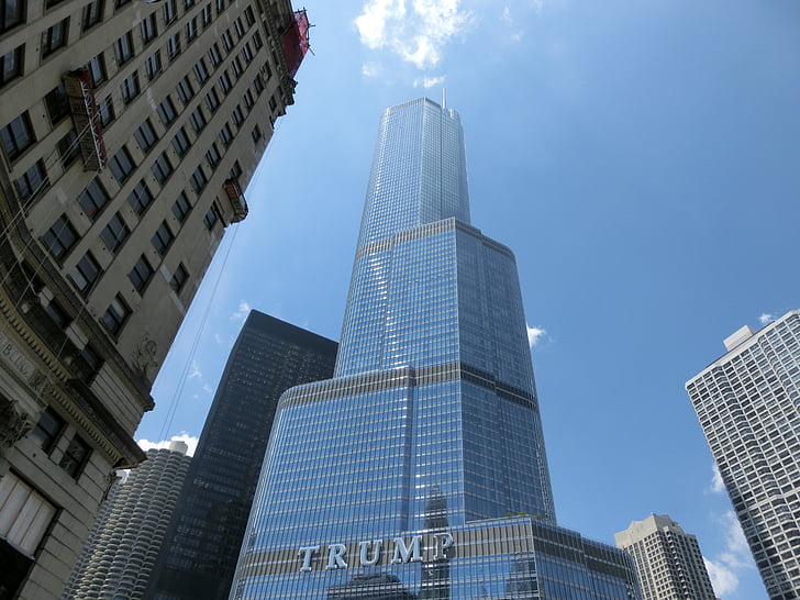 Chicago, Trump, Verenigde Staten, Verenigde Staten, Amerika, bezoekplaatsen, wolkenkrabber
