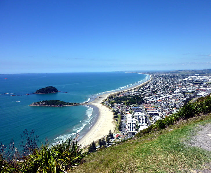 Tauranga bay, Nya Zeeland, Bay, vacker natur, Ocean, havet