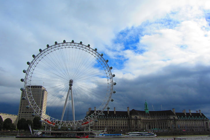Lontoo, London Eye-maailmanpyörä, Englanti, Iso-Britannia, Iso-Britannia, arkkitehtuuri, City