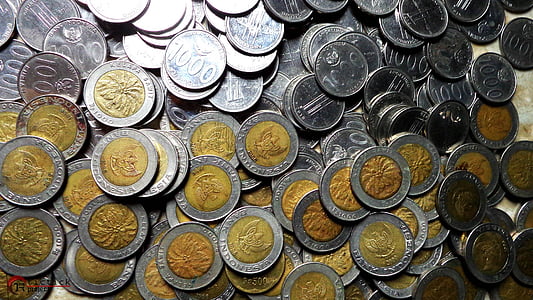 nauda, Penijs, monētas, finanšu, Zelts, metāls, monētas