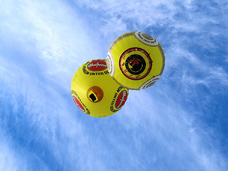 eiti balionas, karšto oro balionai, nelaisvėje balionas, dangus, oro Sportas, montgolfiade, karšto oro balionas važiuoja