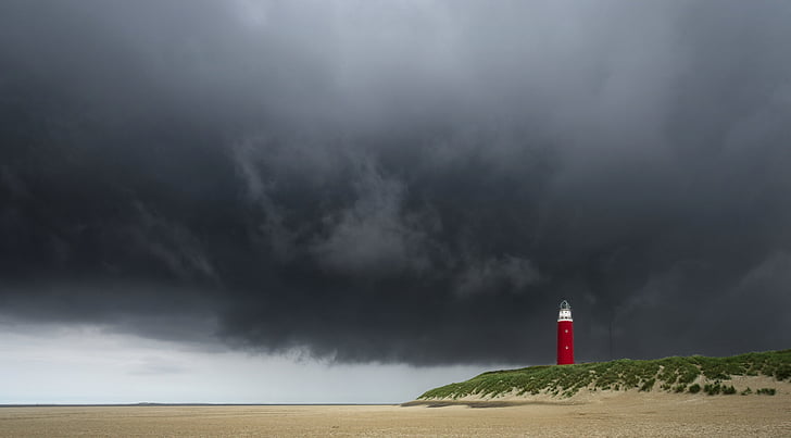 Texel, Lighthouse, Nordsjön, Sand, havet, stranden, Dunes