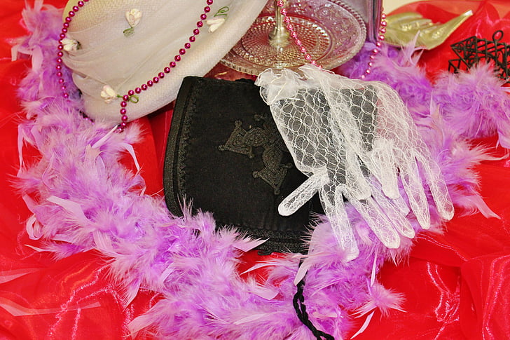 karneval, plošča, rokavice, rdeča, roza, klobuk, Tabela dekoracijo