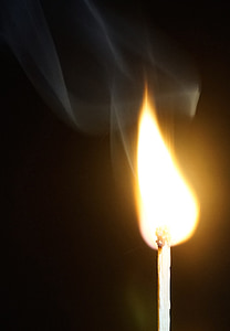 fire, flame, match, light, heiss, glowing, kindle