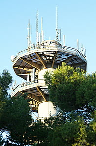 relej, antena, televizija, Usporedba, nadgrađe, toranj, zgrada