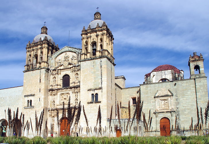 Mexique, Oaxaca, Cathédrale, parvis, baroque, architecture