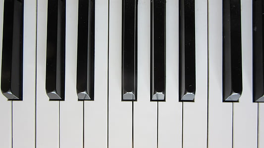 пиано, ключове, затвори, пиано клавиатура, музикален инструмент, пиано ключове, Черно