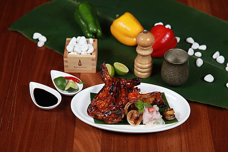 barbecued pork ribs, barbecue, pork, ribs, poultry, restaurant, sour