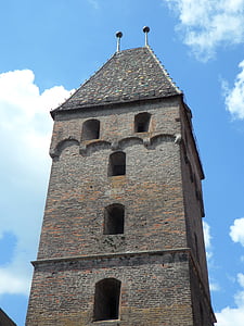 metzgerturm, veža, budova, Ulm, Sky, staré, Murivo