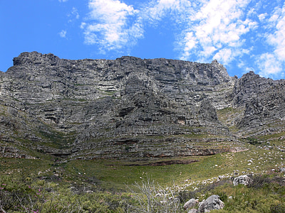 Mountain, skyer, sten, undertrykkelse af takket, Cape town, Sydafrika, natur