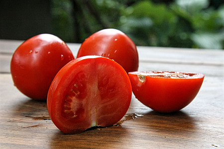 tomat, punane, värske, taimne, toidu, looduslik